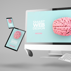 Smart web design illustration showcasing interconnected web and SEO strategies.
